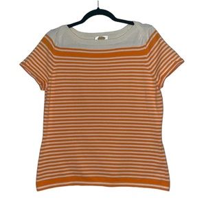 Talbots Striped Short Sleeve Sweater